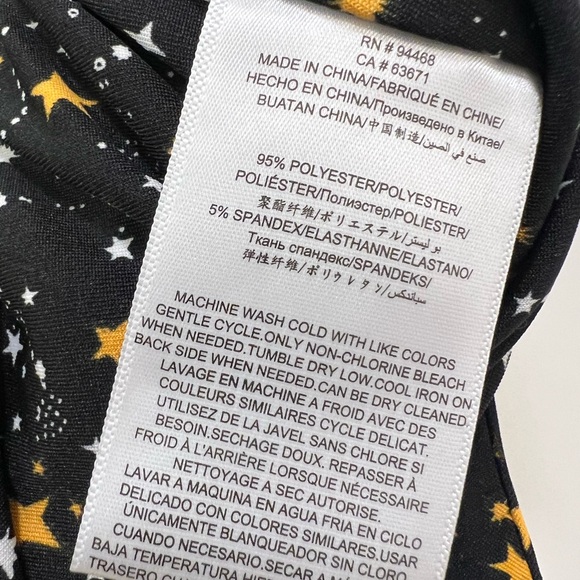 NWT BCBG Generation Fitted Star Celestial Bodysuit with Velvet Straps - Picture 10 of 11